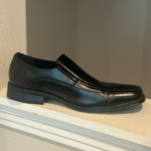 J. Ferrar Black Leather Slip-On Dress Shoes Men’s 9.5M (014-2904) JF DASH - Picture 5 of 10